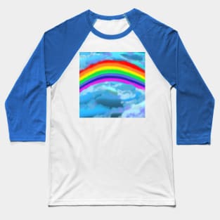 Rainbow Breaking Through Clouds Baseball T-Shirt